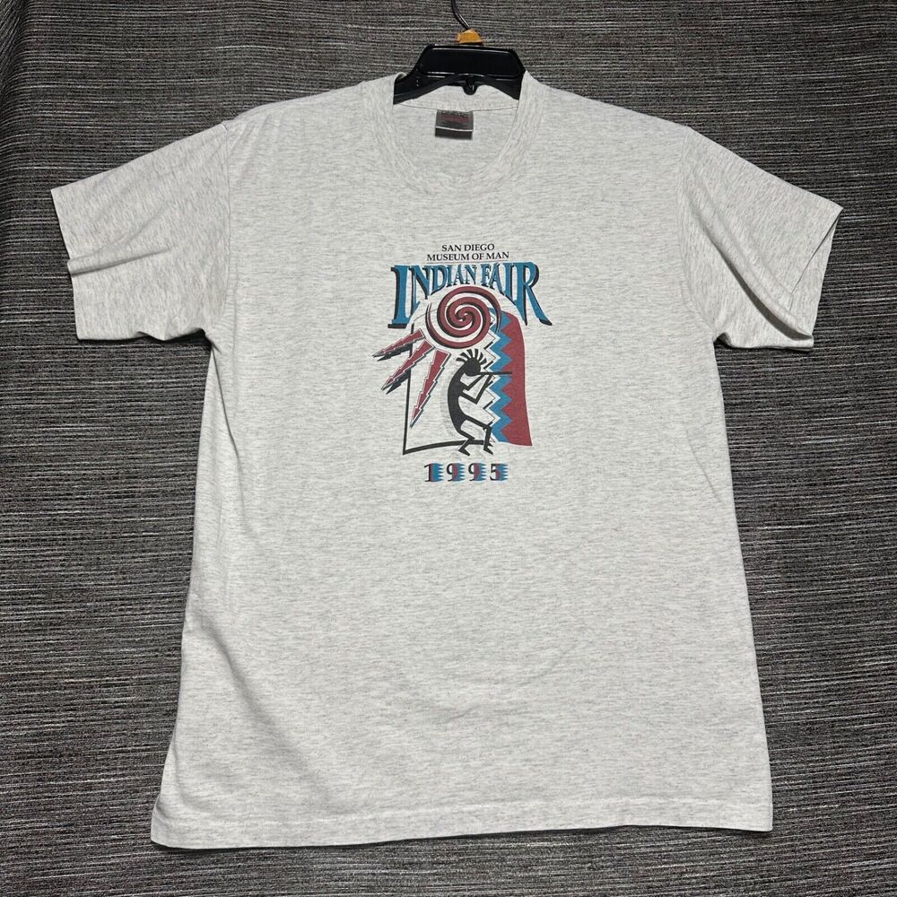 San Diego Indian Fair 1995 T Shirt Men's L Short Sleeve Museum of Man
